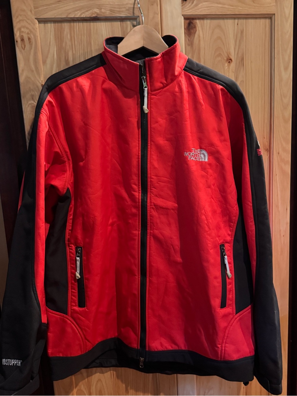 The North Face Men’s Red and Black Softshell Performance Jacket